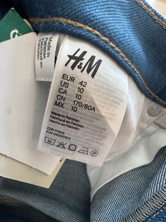 H&M Wide-Leg Denim Jeans – Dark Wash High-Waist Pants Size US 10 - Picture 5 of 7